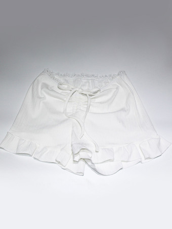 ホワイトレーストリム コケット 2ピースセット レディース - キャミソール ショート丈 ラウンジウェア - 夏のビーチカジュアル 2026