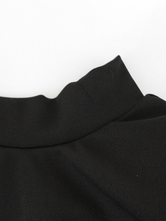 透け感のあるレースパッチワークミニドレス（女性用） - ボディコンハイネックパッド入りショルダーガウン - 春の夜のお出かけパーティークラブウェア 2026