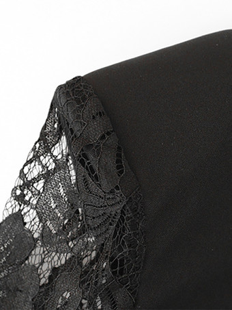 透け感のあるレースパッチワークミニドレス（女性用） - ボディコンハイネックパッド入りショルダーガウン - 春の夜のお出かけパーティークラブウェア 2026