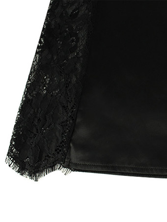 サテンスリップミニドレス（レディース） - セクシーなブラックシースルーレースサイドボディコン - 夏の夜のクラブウェア 2026