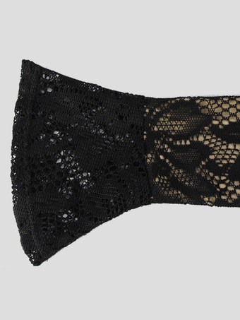 レースボディコンミディドレス（レディース） - ブラック ヴィンテージキーホールベルスリーブバックスリットシースドレス - 2026年春のカクテルパーティー