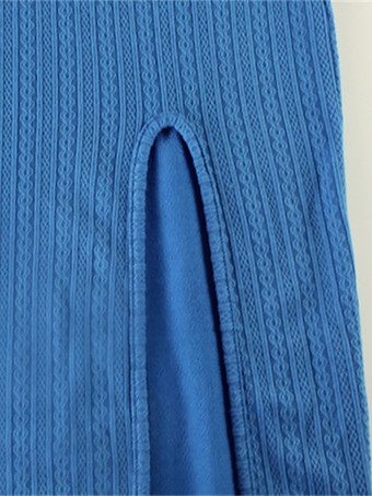 ブルーのハイカットスリットキャミソールマキシドレス（女性用） - セクシーなスパゲッティストラップボディコンサンドレス - 2026年夏のビーチバケーション