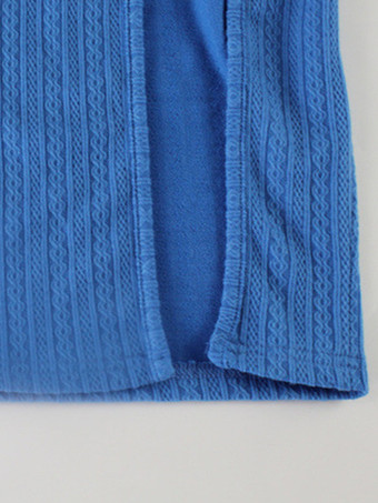 ブルーのハイカットスリットキャミソールマキシドレス（女性用） - セクシーなスパゲッティストラップボディコンサンドレス - 2026年夏のビーチバケーション