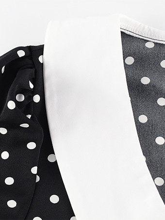 水玉模様のマキシドレス（レディース） - ブラック ヴィンテージ ピーターパンカラー ボディコン ペンシルドレス - 夏のデートナイト 2026