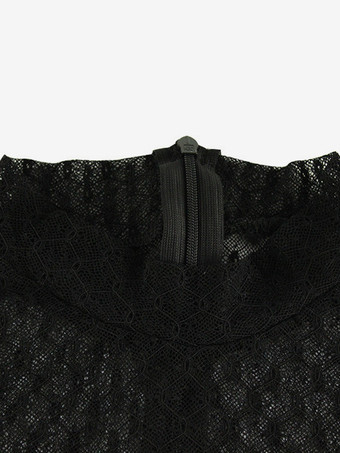 スパンコールメッシュジャンプスーツ（女性用） - ブラック セクシー シースルー バディ 長袖ボディスーツ - 春のクラブウェア ナイトアウト パーティー 2026