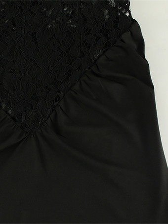 シアーレースパッチワークホルターネックマキシドレス（レディース） - ブラック セクシー バックレス マーメイド ボディコン - サマーフォーマルイブニングガウン 2026