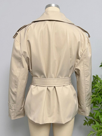 クロップドトレンチコート レディース ショートジャケット - シックなベルト付きスリムフィットウィンドブレーカー - 春のオフィスからディナーまで活躍するデイリーアウター 2026