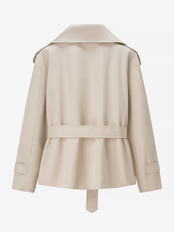 クロップドトレンチコート レディース ショートジャケット - シックなベルト付きスリムフィットウィンドブレーカー - 春のオフィスからディナーまで活躍するデイリーアウター 2026