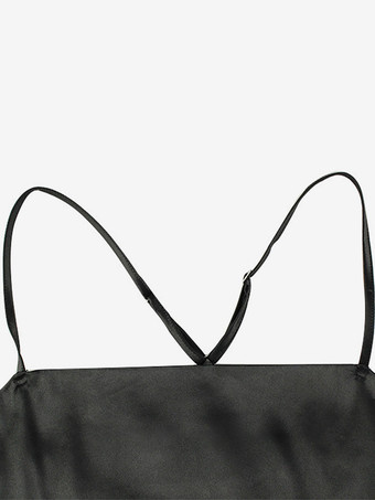 サテンスリップミニドレス（レディース） - セクシーなブラックシースルーレースサイドボディコン - 夏の夜のクラブウェア 2026