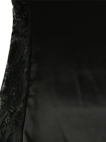 サテンスリップミニドレス（レディース） - セクシーなブラックシースルーレースサイドボディコン - 夏の夜のクラブウェア 2026