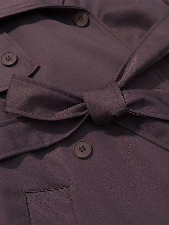 レディース用オーバーサイズトレンチコート - チョコレートブラウンのシックなダブルブレストマキシウィンドブレーカー - 2026年春の夜のお出かけに