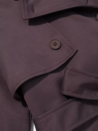 レディース用オーバーサイズトレンチコート - チョコレートブラウンのシックなダブルブレストマキシウィンドブレーカー - 2026年春の夜のお出かけに