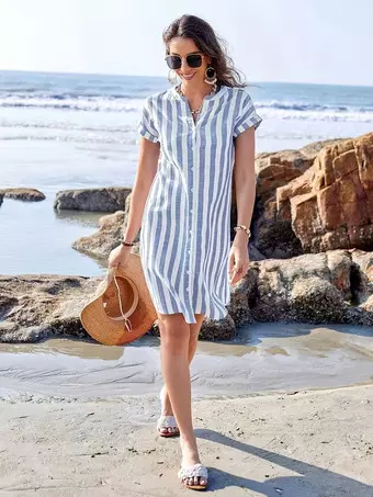 cheap shirt dresses for ladies Mohiass T Shirt Dresses for Women 2024 Summer Button Down Short Sleeve Dresses Casual Midi Shirt Dress with Pockets White 2XL