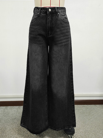 ハイライズ バギー スケーター ジーンズ レディース - ダメージ加工 ワイドレッグ パドルパンツ - 2026年春のデイリーストリートウェア