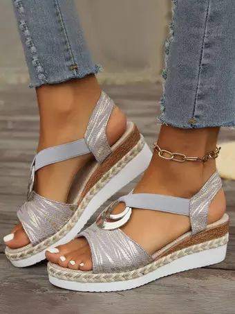 Sandali per muffin alla moda da donna, in rete traspirante con