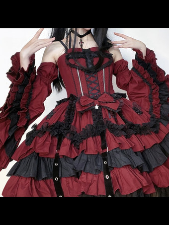   ゴシックロリータドレス 時崎狂三 フリルレーススリップドレス