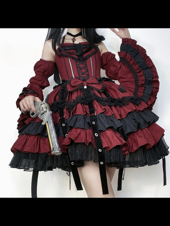   ゴシックロリータドレス 時崎狂三 フリルレーススリップドレス