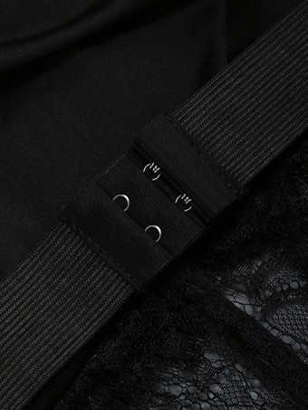 セクシーなフェイクファーレースマキシドレス（女性用） - ブラックストラップレスコルセットボディスーツロングガウン、シースルースカート付き - 夏のイブニングパーティー 2026