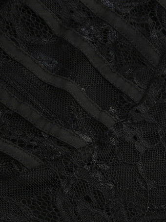 セクシーなフェイクファーレースマキシドレス（女性用） - ブラックストラップレスコルセットボディスーツロングガウン、シースルースカート付き - 夏のイブニングパーティー 2026