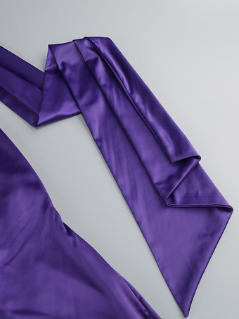 エレガントなロゼットホルターネックマキシドレス（女性用） - シルクのようなサテン素材、背中開き、ドレープネック、ノースリーブガウン - 2026年春のイブニングパーティー