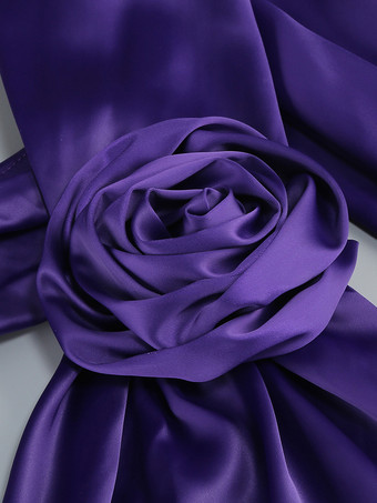 エレガントなロゼットホルターネックマキシドレス（女性用） - シルクのようなサテン素材、背中開き、ドレープネック、ノースリーブガウン - 2026年春のイブニングパーティー