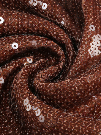 キラキラ輝くスパンコールのマキシ丈フォーマルドレス（女性用） - ブラウンのホルターネック、背中開き、ボディコン、スリムなロングガウン - 2026年夏のガラナイトアウトパーティー