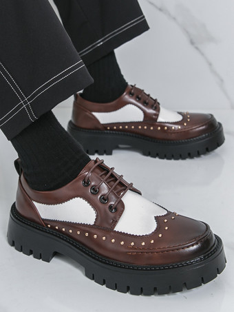 メンズカジュアルシューズ ラウンドトゥ レースアップシューズ