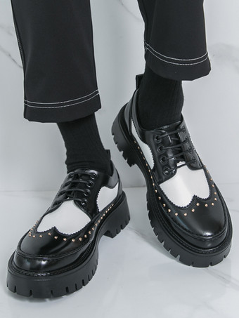 メンズカジュアルシューズ ラウンドトゥ レースアップシューズ