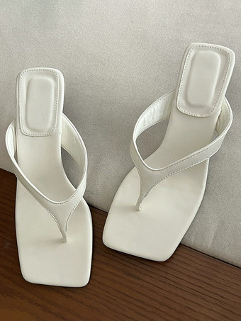 レディース フリップフロップサンダル ハイヒール バックレスサンダルシューズ