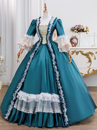 レトロドレス レースアップ ヴィクトリアン ロココ レディース ロイヤルドレス マリー・アントワネット コスチューム 仮面舞踏会ガウン