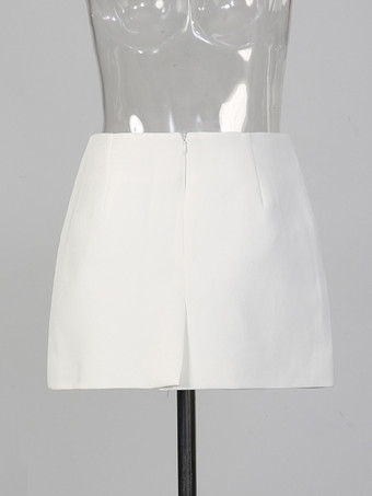 パールビーズ付きブレザースカートセット（レディース） - セクシーなアシンメトリー裾カットアウトミニツーピーススーツ - 春の夜のパーティーに最適 2026