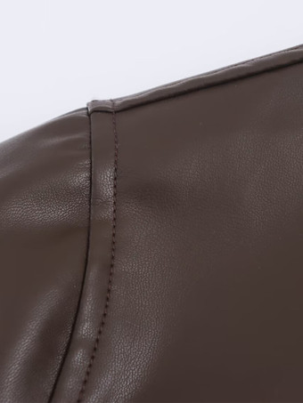 ヴィンテージ風フェイクレザーボンバージャケット（レディース） - レトロジップアップオーバーサイズハリントンモトコート - 春のカジュアルアウター 2026