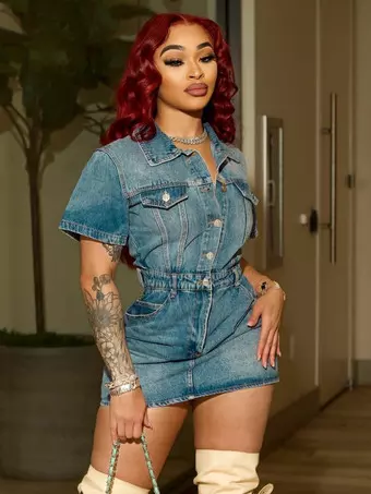 Short Sleeve Denim Dress For Women - Medium Wash Streetwear Button Up Bodycon Mini Jean Dress - Spring Night Out 2026 - Milanoo.com Short Sleeve Denim Dress For Women - Medium Wash Streetwear Button Up Bodycon Mini Jean Dress - Spring Night Out 2026 - Milanoo.com