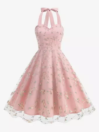 chinese dress ladies Pleated Aline - retro vintage dress 50sVintage Dress (Swing Skirt) main image 0