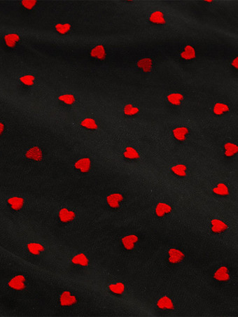 エレガントなハートチュールスカート（女性用） - ふわふわメッシュのハイウエストAラインロングスカート - 春夏パーティウェア 2026