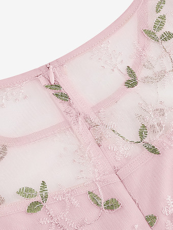 ヴィンテージ 1950年代 花柄ミディドレス レディース - 刺繍メッシュ イリュージョンネック Aライン スイング プロムドレス - サマーカクテル 2026