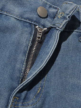 リボン結びワイドレッグジーンズ（レディース） - ミディアムブルー Y2K風ハイウエストバギーデニムパンツ - 2026年春ストリートウェア