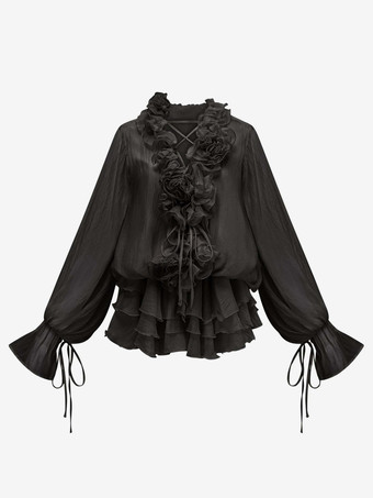 フリルレイヤードミニドレス（レディース） - ボヘミアン風ランタンスリーブフラワーVネックスケータードレス（ショートパンツ付き） - 2026年春のパーティー