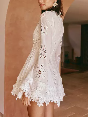 long sleeve transparent dress Mesh Long Sleeve Mini Dress Fog XL+