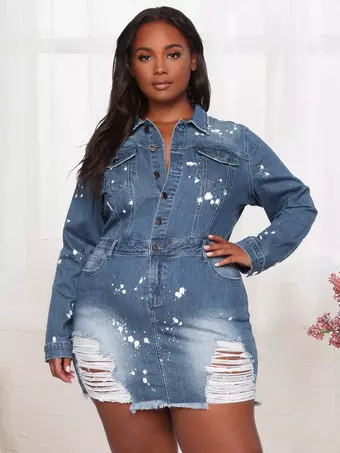 bodycon dress silver Denim Bodycon Dress – Jolene main image 1