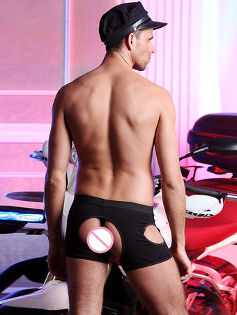 メンズ セクシー 警官コスチューム Tバック ロールプレイ オープンクロッチ ナイトクラブウェア