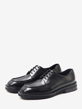 ブラック ブラックドレスシューズ ラウンドトゥ レースアップ 本革 メンズシューズ
