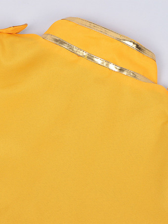 パープル メンズ レトロ スチームパンク コート ハイカラー 刺繍入り フロントジップ 長袖 ヴィンテージ コート