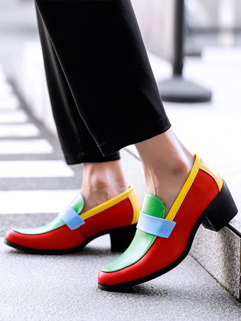 メンズ スリッポン ローファー ラウンドトゥ パッチワーク カジュアル ドレスシューズ