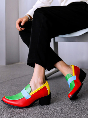 メンズ スリッポン ローファー ラウンドトゥ パッチワーク カジュアル ドレスシューズ