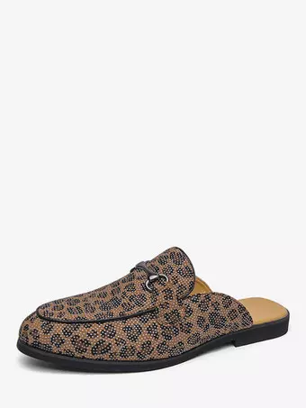 strapless open back dress Men's Suede Finish Slip On Open Back Loafers