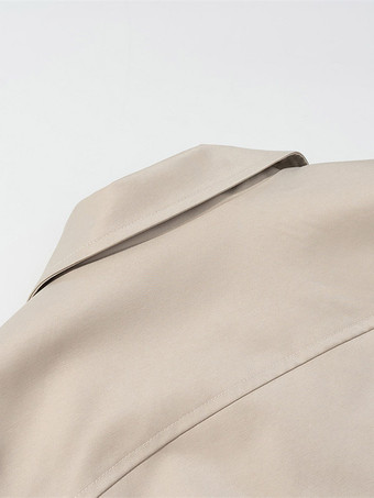Ensemble 2 pièces : pantalon blanc plissé en polyester col rabattu manches longues.