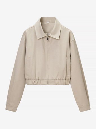 Ensemble 2 pièces : pantalon blanc plissé en polyester col rabattu manches longues.