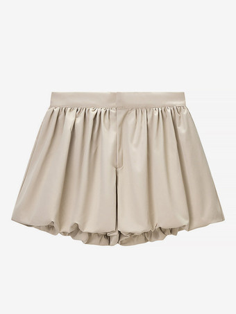 Ensemble 2 pièces : pantalon blanc plissé en polyester col rabattu manches longues.