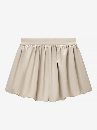 Ensemble 2 pièces : pantalon blanc plissé en polyester col rabattu manches longues.